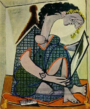 Femme a la montre 1936 Kubismus Ölgemälde